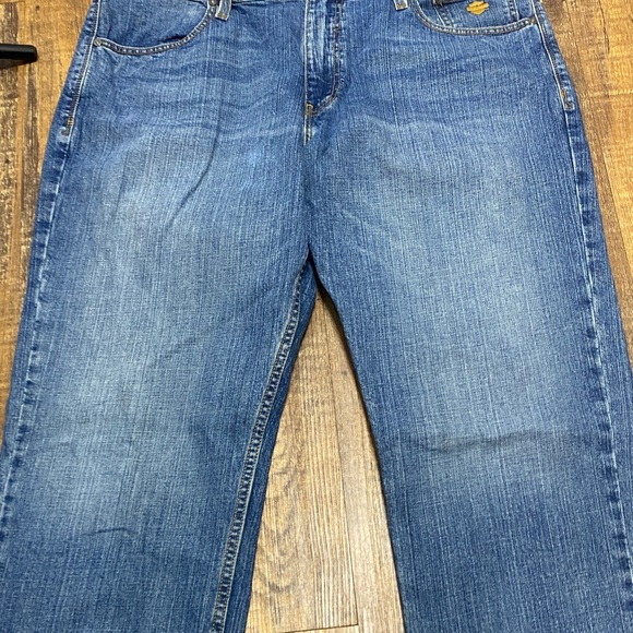 Harley-Davidson size 34X34 Men's Blue Straight Jeans classic basic biker PPE - Picture 12 of 16